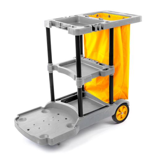 Fahrbarer Reinigungswagen grau 3 Fächer | Kaufen auf Ricardo
